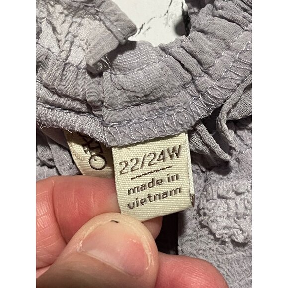 Cato Women's Light Purple Textured Blouse Size 22/24W - Picture 6 of 8